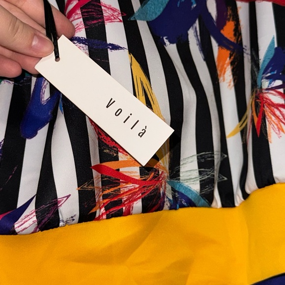 Colorful Striped Women's Jumpsuit Set - Picture 3 of 4